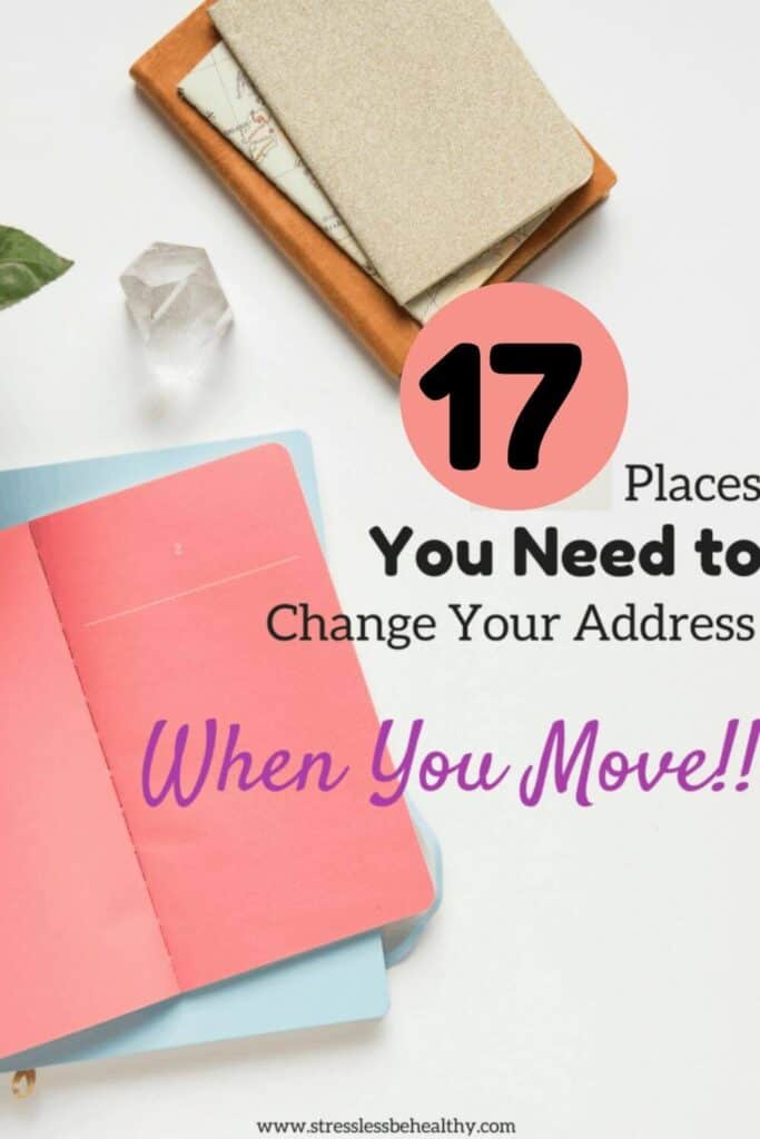 Moving is stressful. We all know this. Which is why lists are so helpful; they help combat some of that stress! Find out the most important places you need to change your address when you  move. Includes a free checklist and tips on when to update your address with certain companies.