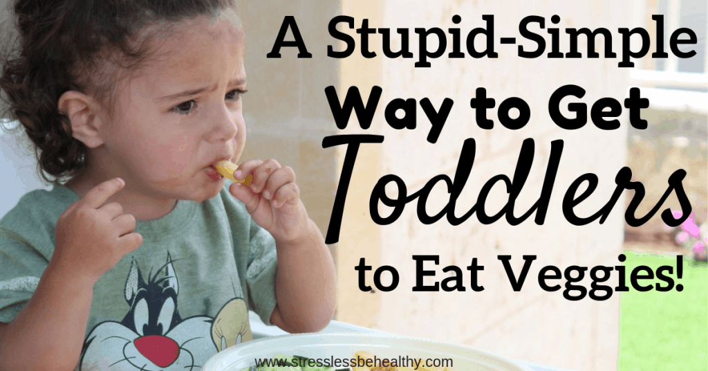 get toddlers to eat veggies, toddler eating veggies in a highchair