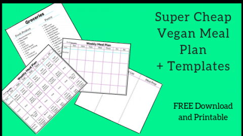 My Super Simple and Cheap Vegan Meal Plan and Grocery List
