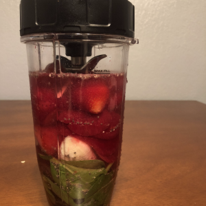 Need a smoothie recipe that is perfect for pregnancy or hiding veggies in your kids food? Check out this delicious beet smoothie, with spinach, frozen strawberries, and more! #beets #smoothies #smoothierecipes #veganrecipes #healthyrecipes #stresslessbehealthy