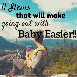 Wondering what you need to have for leaving the house with an infant? Check out these must have products for going out with baby! Checklist available!