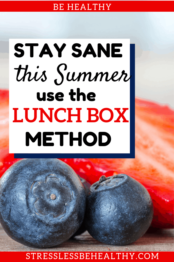 strawberries and blueberries as part of a healthy lunch using the lunch box method