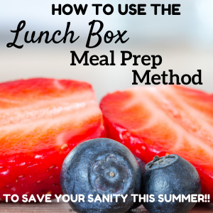 strawberries and blueberries as part of a healthy lunch using the lunch box method