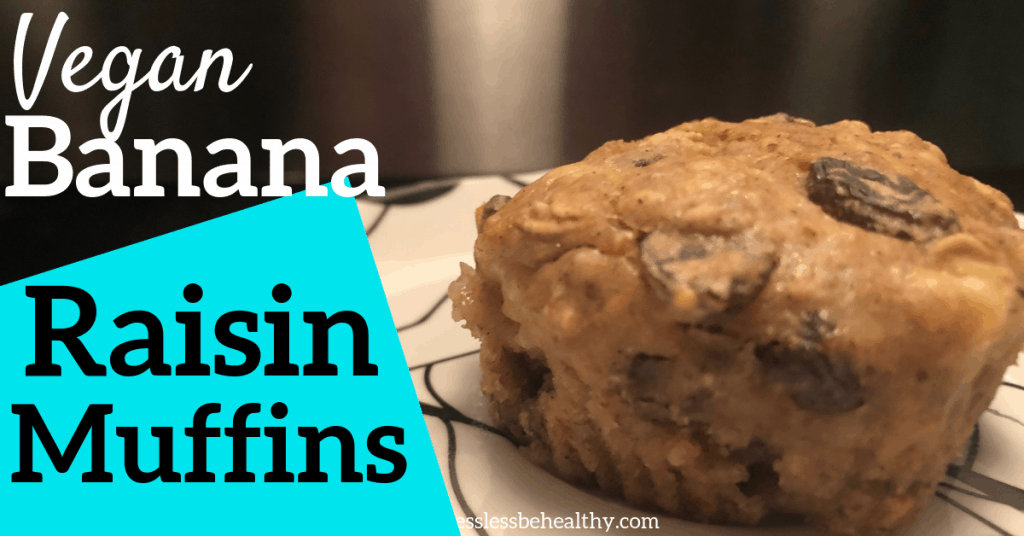 Vegan Banana Raisin Muffins