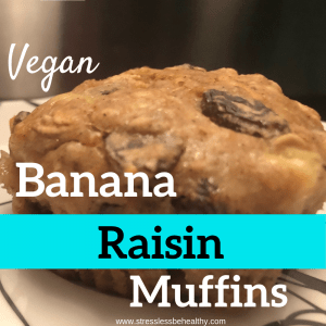 Vegan Banana Raisin Muffins