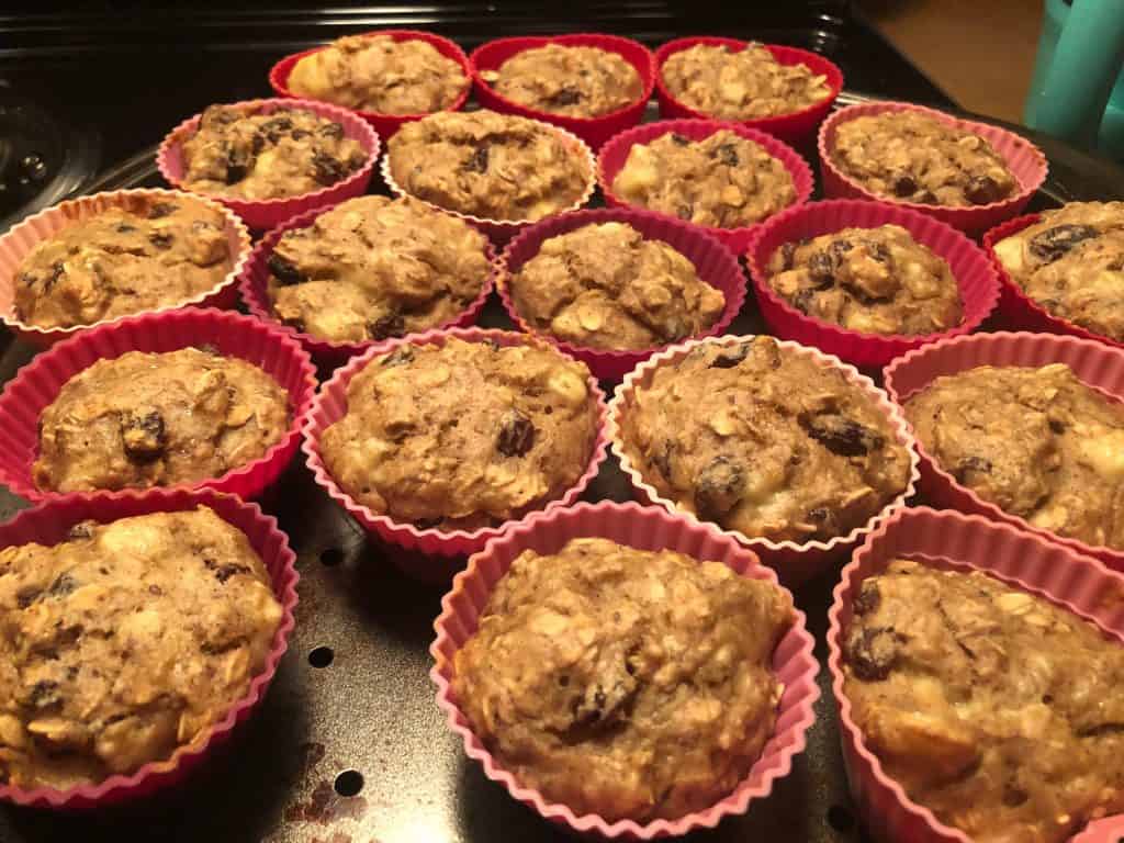 Vegan Banana Raisin Muffins