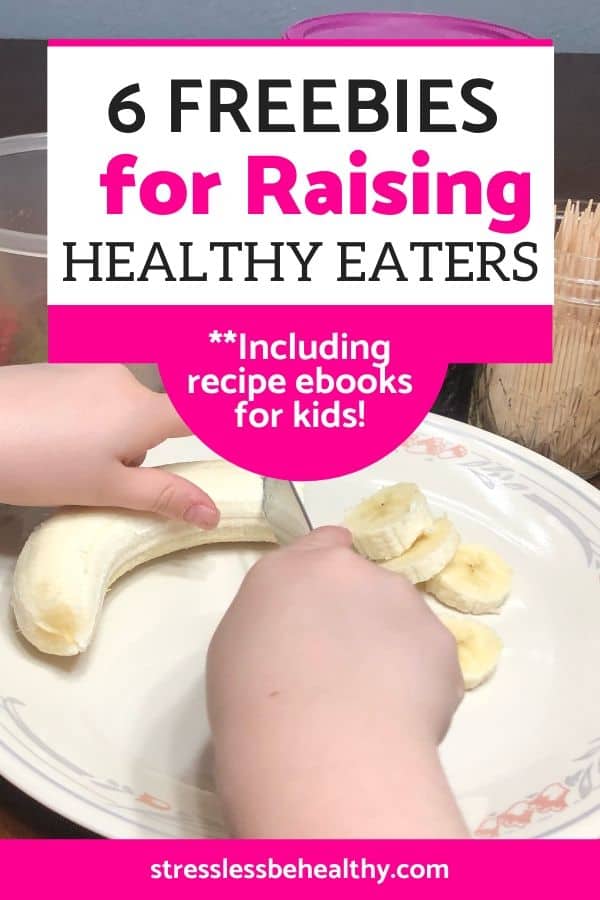 healthy kid freebies, little kid cutting banana with knife by self