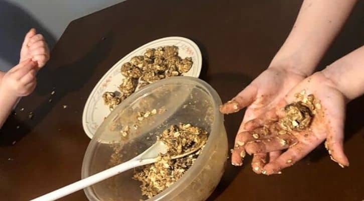 raise healthy kids freebies, kids making energy bites by themselves