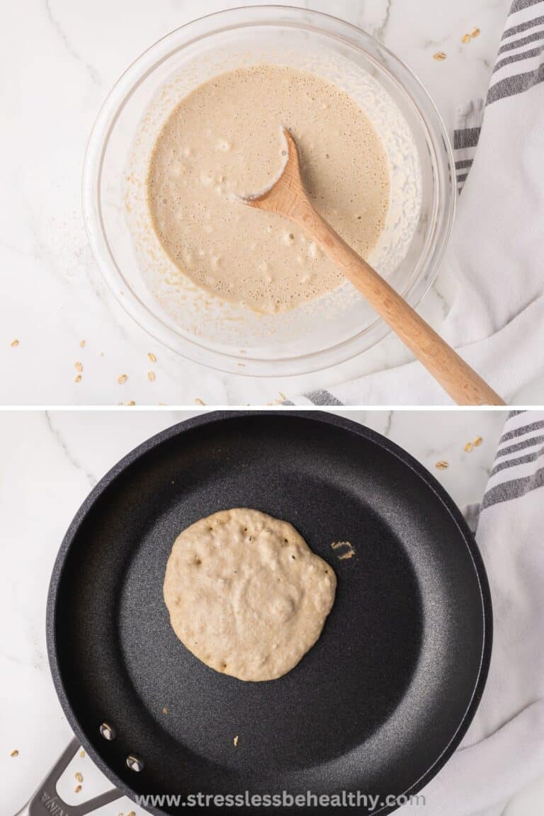Easy Vegan Oatmeal Pancakes (no eggs, no milk, no banana)