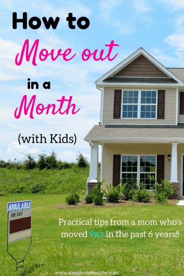 How to move out in a month with kids