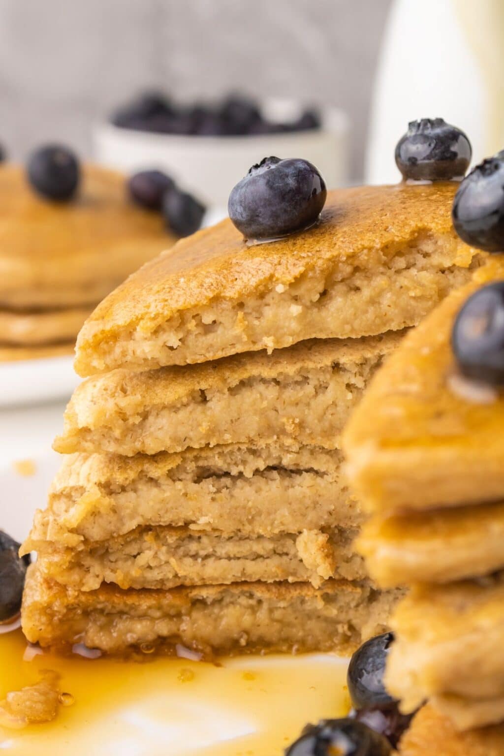 Easy Vegan Oatmeal Pancakes (no eggs, no milk, no banana)