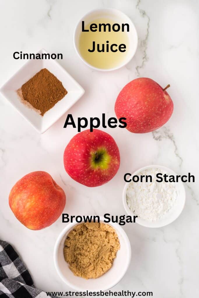 Ingredients for Air Fryer Apples.